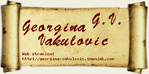 Georgina Vakulović vizit kartica
